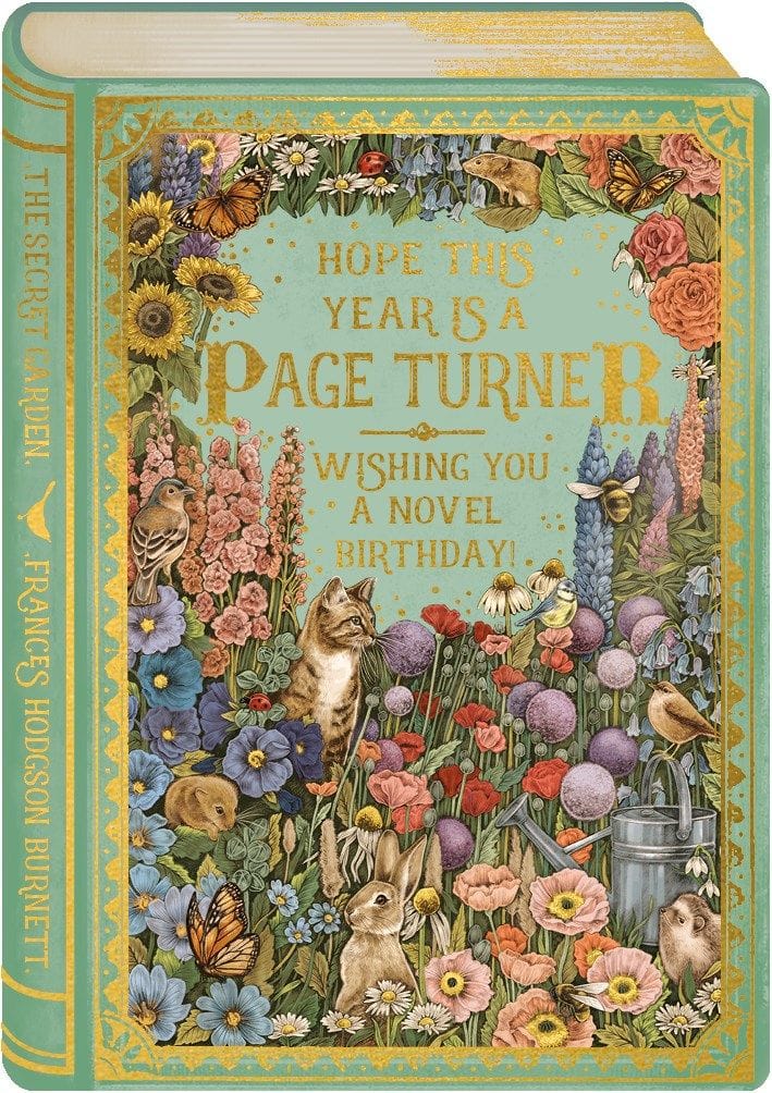 The Art File Story Book Page Turner – 2-osainen syntymäpäiväkortti